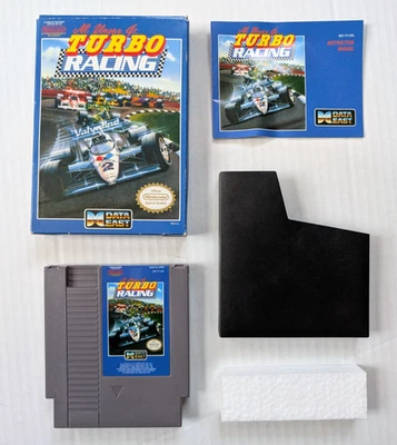 Al Unser Jr Turbo Racing NES Complete in Box Tested Working CIB Vintage Nintendo - Image 1 of 4