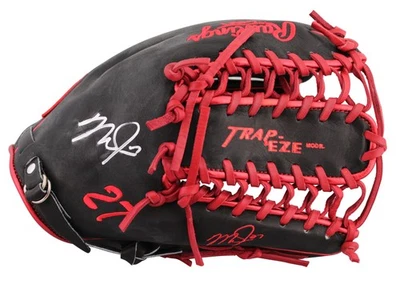 Angels Mike Trout Signed Black Rawlings Player Model Baseball Glove MLB & BAS 3 - Image 1 of 4