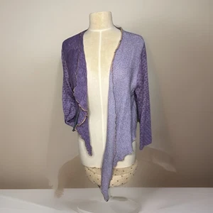 Steel Pony Art to Wear Artsy Lavender Handdyed Astmetrical Jacket Boho Statement - Bild 1 von 15