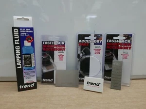 TREND FAST TRACK SET SILVER STONE LAPPING FLUID DEBURRING PLATE + CLEANING BLOCK - Picture 1 of 1