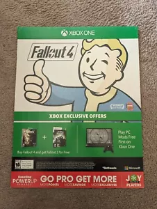 2015 Xbox One Fallout 4 GameStop Video Game Store Display Poster 28"x 22" - Picture 1 of 17