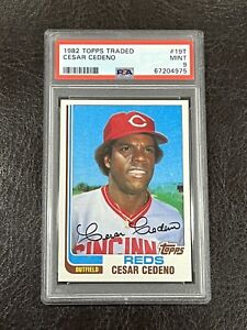 1982 Topps Traded Cesar Cedeno #19T PSA 9 Reds MINT! SCARCE! TOUGH! POP 5!