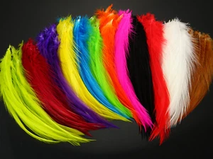 Plumas de material para atar moscas Hackle cuello de agua salada disponibles en 12 colores  - Imagen 1 de 27