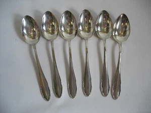 S/6 Vintage demitasse Coffee spoons WMF Germany Hallmarked 40 Silver Plate - Picture 1 of 5
