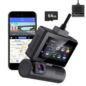 4g lte Smart Dash Cam with Live Streaming Remote View Android Car Cam GPS Navi - Picture 1 of 10