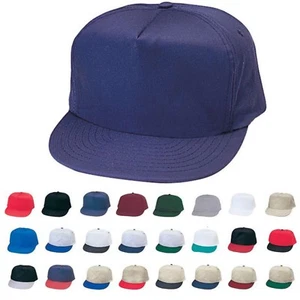 Cotton Twill Hats Caps Blank Two Tone 5 Panel Baseball Snapback Unisex Men Women - Picture 1 of 16