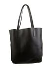 Shinola Detroit Medium Shopper Tote Bag Black Leather