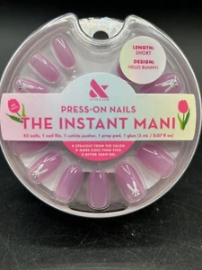 Olive & June Press on Nails The Instant Mani SHORT - HELLO BUNNY - Picture 1 of 6