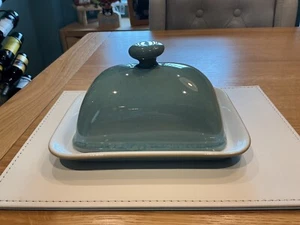 DENBY REGENCY GREEN LIDDED BUTTER DISH STONEWARE TABLEWARE - Picture 1 of 18