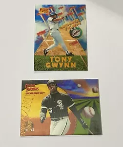1995 Sportflix #HT10 Tony Gwynn 3D Hammer Team & Frank Thomas #1 carte - Foto 1 di 1