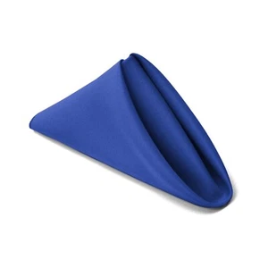 17" x 17" Royal Blue Polyester Cloth Napkins - 5 Pack (10105) - Picture 1 of 1