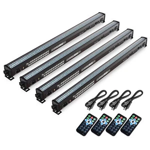 4x DMX512 Barra de luces de escenario 252 luces LED de lavado de pared discoteca DJ fiesta Xams boda - Imagen 1 de 12