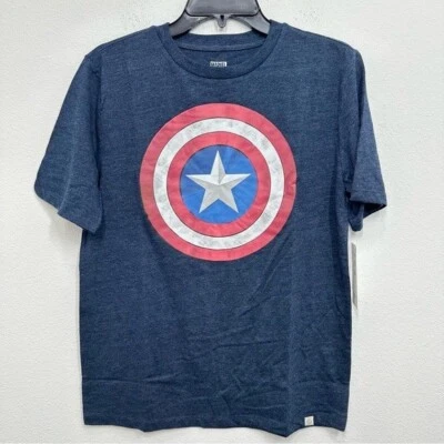 Marvel Captain America Graphic Tee Shirt Boys Size XXL 16/18 Classic Summer NWT - Image 1 of 4