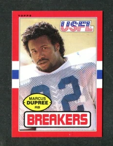 Marcus Dupree New Orleans Breakers RB Rookie 1985 USFL Football Card RC #105 - Picture 1 of 2