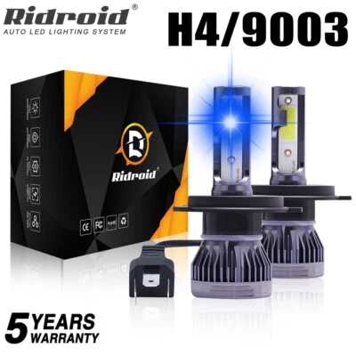 For Motorcycle H4 8000K LED Hi/Lo Beam Front Light Bulb Super Bright Headlight - Image 1 of 4