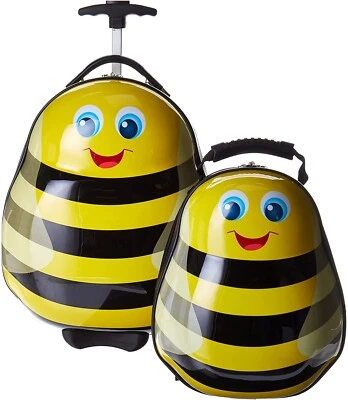 Bumble Bee Carry On Luggage With Wheels Hardside Luggage Set 2-Pcs School Bag - Image 1 of 4