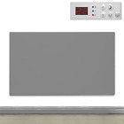 Purus Electric Panel Heater Grey Wall Mounted Radiator with Timer & Thermostat