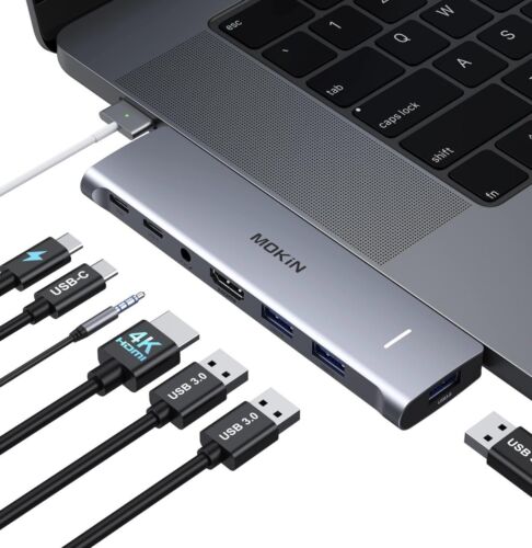 MacBook Pro Adapter, USB C Adapter for MacBook Pro/Air M1M2 Mac Dongle