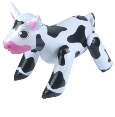 SOPHIE LTD. 53cm INFLATABLE COW Animal Blow Up Toy Reusable Kids Bday Party Decor Prop H9424