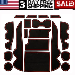 For Toyota Tacoma 2016-2022 Rubber Non-slip Inner Gate Slot Mat Cup Holder Pads - Picture 1 of 12