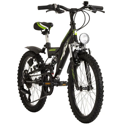 WYLD Kinder-Mountainbike Fully ATB 20" Zodiac schwarz-grün 6 Gänge RH 31 cm 304K - Bild 1 von 4