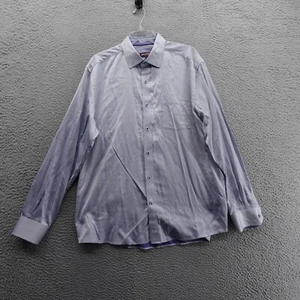 Johnston and Murphy Button Down Hemd XL Blau Kariert Langarm Baumwolle Herren - Bild 1 von 12