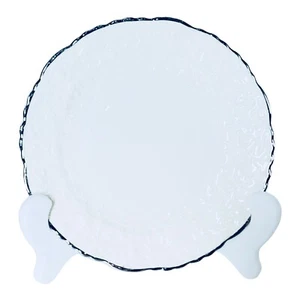 VTG Pope Gosser Rose Point White Platinum Raised Roses Bread & Butter Plate - Picture 1 of 8