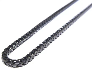 Cadena de collar de plata con eslabones Franco de PVD negro de 60,2 gramos 36,50 pulgadas  - Imagen 1 de 6