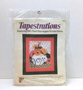 Tapestrations Cat On The Table 11" x 14" Vintage Needlepoint Cross Stitch New - Picture 1 of 5