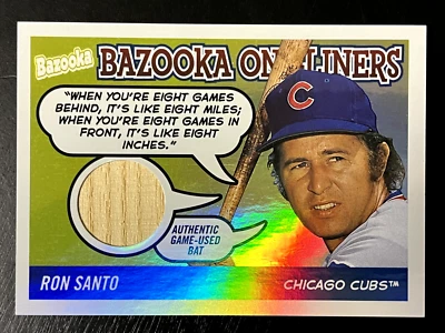 Ron Santo 2004 Bazooka One Liners Foil Parallel Bat 18/25 Chicago Cubs - Image 1 of 2