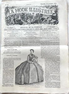 La Mode Illustrée n° 48 du 25 Novembre 1866 journal de famille Modèles Rossignon - Picture 1 of 2