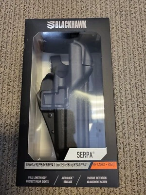 NEW BLACKHAWK L3 SERPA DUTY HOLSTER FOR BERETTA 92 96 M9 M9A1 BLACK - Right Hand - Image 1 of 4