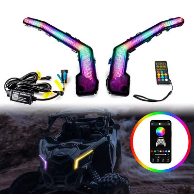 WEISEN For 2017-2025 Can Am Maverick X3/XDS/XRS RGB LED Front Signature Light - Image 1 of 4