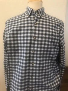 Hombre Izod Mediano Cuadros Manga Larga Botón Blanco Azul Amarillo - Imagen 1 de 12