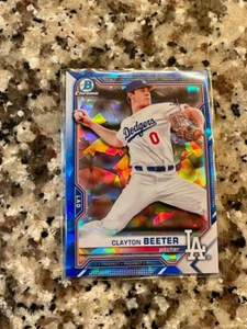 2021 Bowman Chrome Sapphire Edition Prospects Clayton Beeter Los Angeles Dodgers - Picture 1 of 1