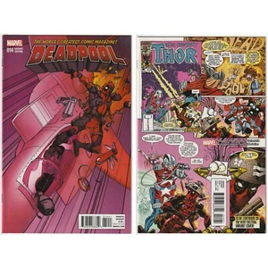 2016 Marvel Comics Deadpool Menge 2 Ausgaben #14 Variant Cover Bürgerkrieg II X-Men - Bild 1 von 5