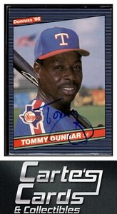 Tommy Dunbar 1986 Donruss #221  Texas Rangers TTM/IP Signed Autographed