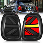 VLAND BLACK SMOKED LED Tail Lights For 2014-22 Mini Cooper F55 F56 F57 Animation