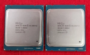 LOT OF 2 Intel Xeon E5-2667 v2 3.3GHz 25MB LGA2011 8-Core CPU Processors SR19W - Picture 1 of 3