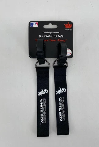 Chicago White Sox Luggage ID Bag Tag Set Black MLB Licensed Aminco Cover