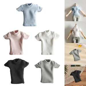 1/12 Female T Shirt, Handmade Doll Clothes Miniature Clothing 6'' Action Figure - Picture 1 of 36