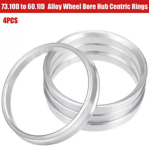 4pcs 73.1OD to 60.1ID Aluminum Alloy Wheel Bore Center Spacer Hub Centric Rings - Picture 1 of 11