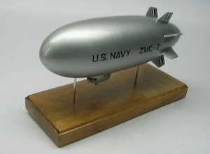 ZMC-2 Tinship US Navy Airship Desk Blimp Wood Model Small New - Picture 1 of 1