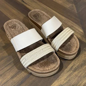 REEF Womens Cushion Vista Hi Wedge Platform Sandal Vintage Braid Size 8 - Picture 1 of 10
