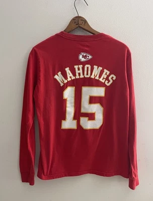 Camiseta Patrick Mahomes 15 Kansas City Chiefs XL Juvenil Manga Larga NFL Fútbol Foto 1 de 4