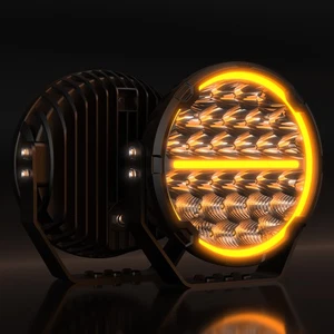 9INCH Round LED Work Light DRL SPOT Offroad SUV Bumper Driving Pod Fog Lamp 4WD - Picture 1 of 12