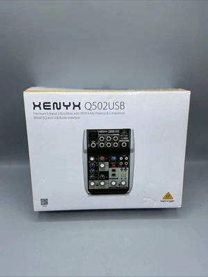 Behringer Xenyx Q502USB 5-Input Mixer With Power Cable And Usb Open Box - Image 1 of 4