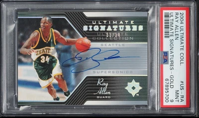 RAY ALLEN 2004-05 UD Ultimate Collection Signatures Auto Gold 33/34 PSA 9 Mint - Image 1 of 3