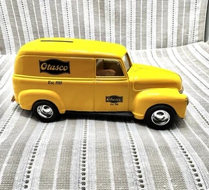 Camión con panel Chevy amarillo ERTL 1950 OTASCO 1:25 banco fundido a presión con llave - Imagen 1 de 6