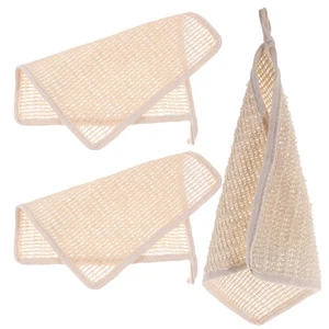 3 paños de baño de algodón y lino para baño lavado facial - Imagen 1 de 12